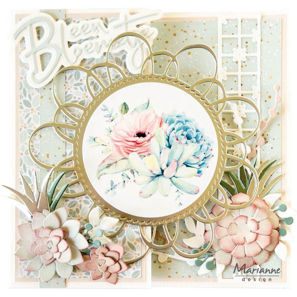 Marianne design • succulentes en feuilles découpées