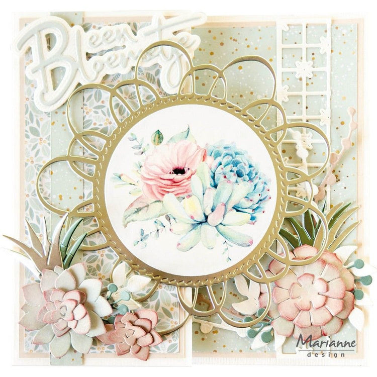 Marianne design • succulentes en feuilles découpées