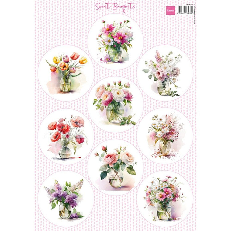 Marianne design • Feuille découpée bouquets sucrés