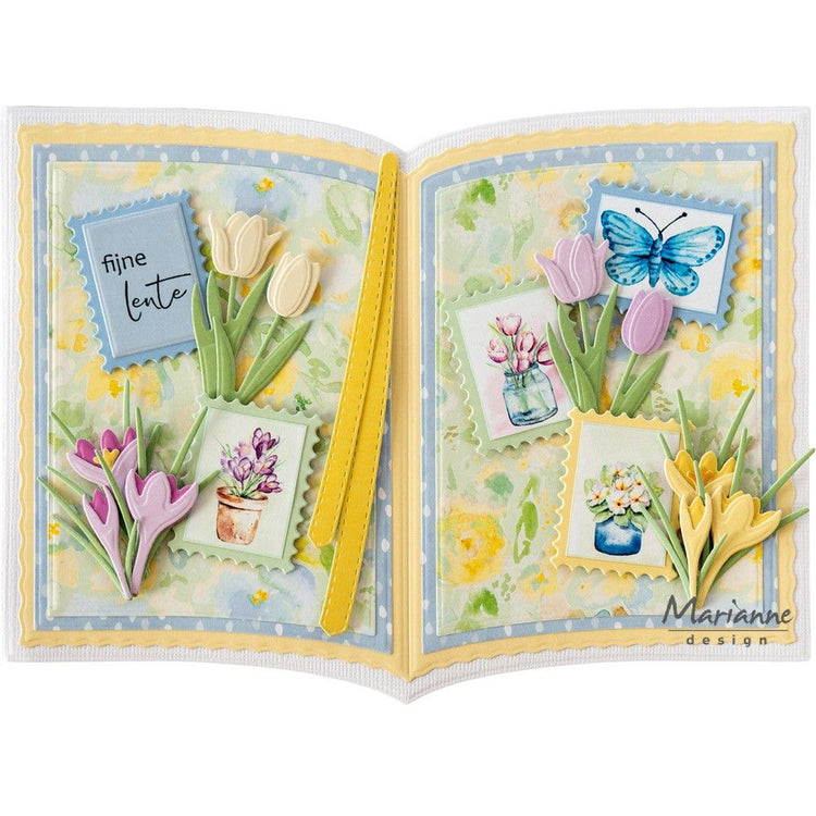 Marianne design • feuilles découpées tampons printemps