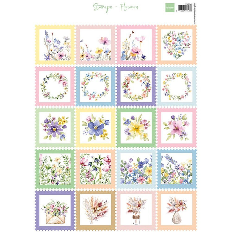 Marianne design • feuilles découpées tampons fleurs