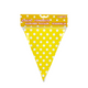 Guirlande joyeux anniversaire jaune 360cm