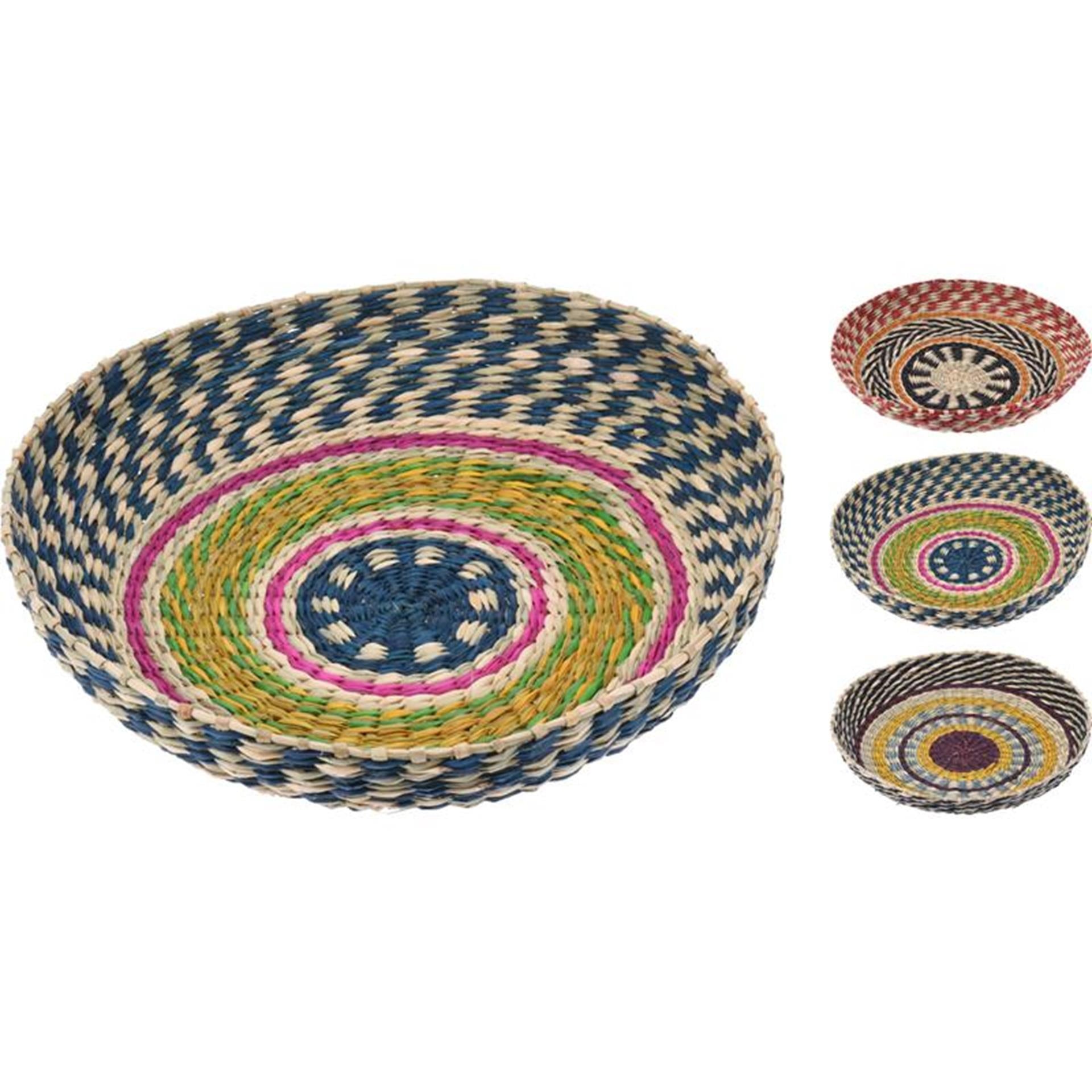 Cozydecor décoration murale jonc de mer 31x6cm multicolore