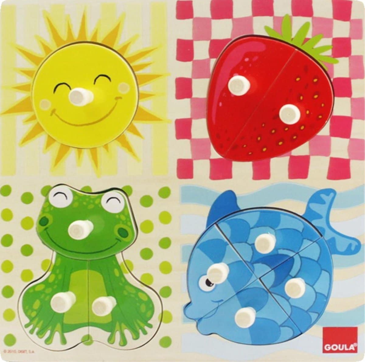 puzzle en bois Goula 4 couleurs