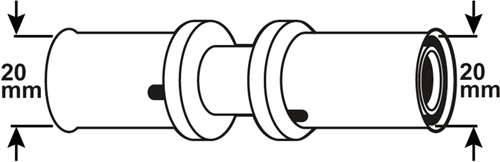 Raccord à presse Cornat 20x20mm 10pcs ms-a2 - vrptp500655n