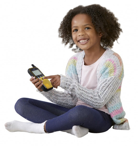 Vtech walkie talkie kiditalkie 27,9 cm bleu jaune 2 pièces