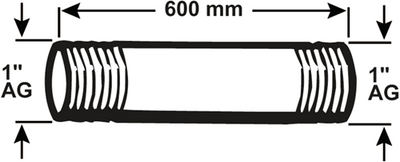 Tube galva Cornat mm 1'' 600mm (530) - vzs530160