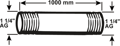 Tube galva Cornat mm 5 4 1000mm (530) - vzs53054100