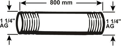 Tube galva Cornat mm 5 4 800mm (530) - vzs5305480