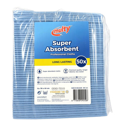 Multy torchons viscose paquet de 50 bleu