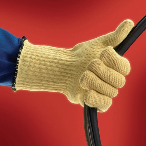 Gant de sécurité Ansell résistant à la chaleur | taille 10 jaune | coton kevlar | et 388 et 407 psa catégorie iii | 1 paire - 43-113-10 43-113-10