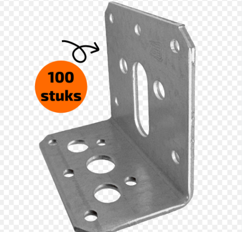 Ancrage d'angle Waelbers 60x40 60x2,5mm, sendzimir (sv) - 100 pièce(s) - 4864ean.13