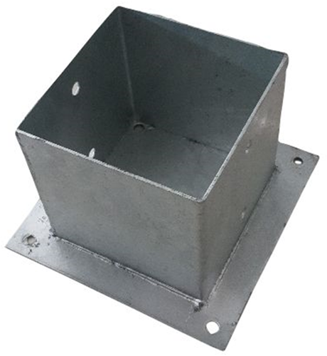 Support de poteau Waelbers sur plaque 151mm, galvanisé à chaud (fv) - 1 pièce(s) - 42836353.99