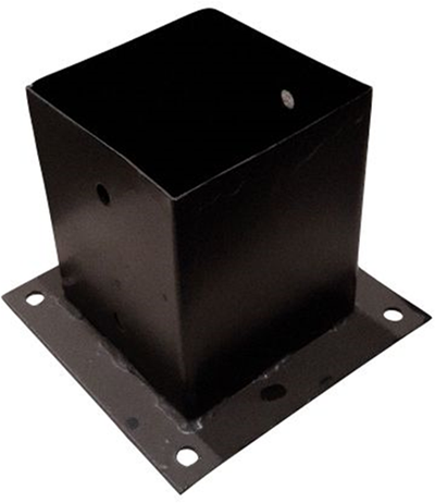 Support de poteau Waelbers sur plaque 91mm noir - 1 pièce(s) - 428327.99