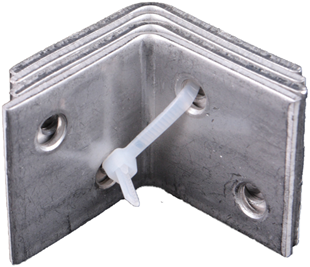 Coin de renfort Waelbers 30x30mm inox + ean - 250 pièce(s) - 4306ean.11
