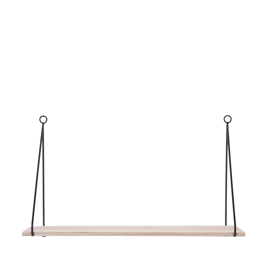 Etagère murale bois et métal 50x16x29cm