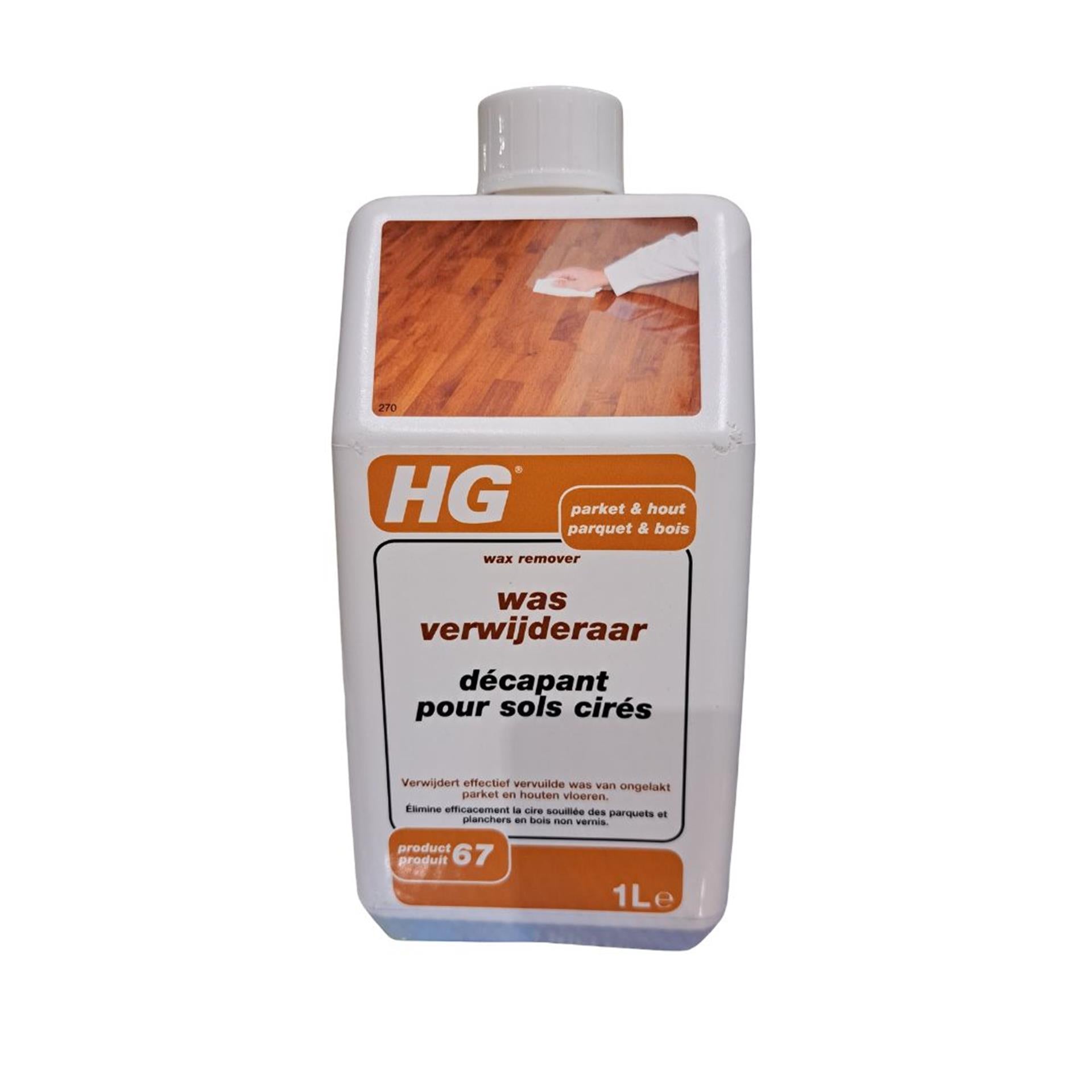 Hg dissolvant de cire pour bois parquet 1l