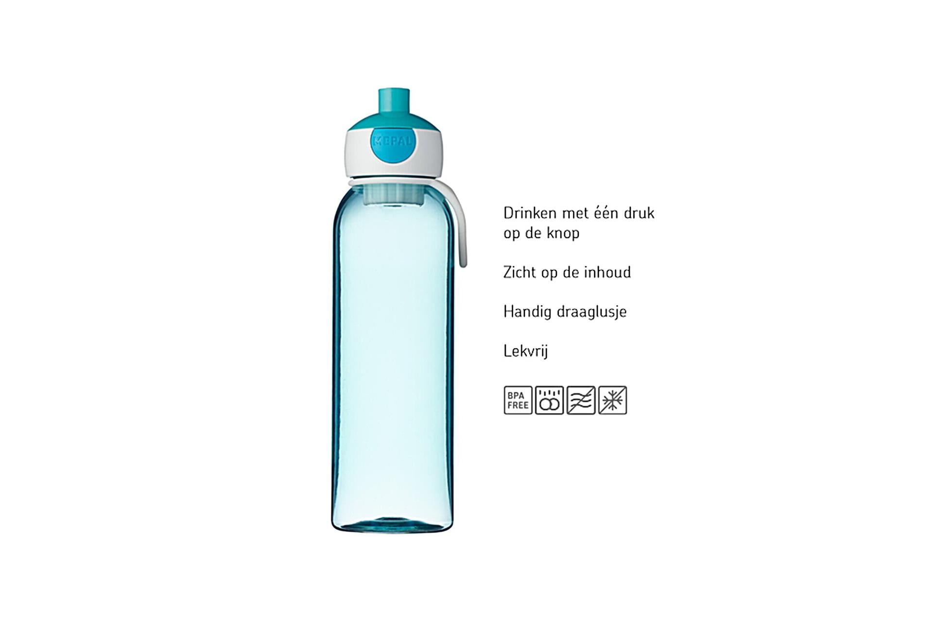 Mepal Water Bottle Campus pop-up bleu 500 ml