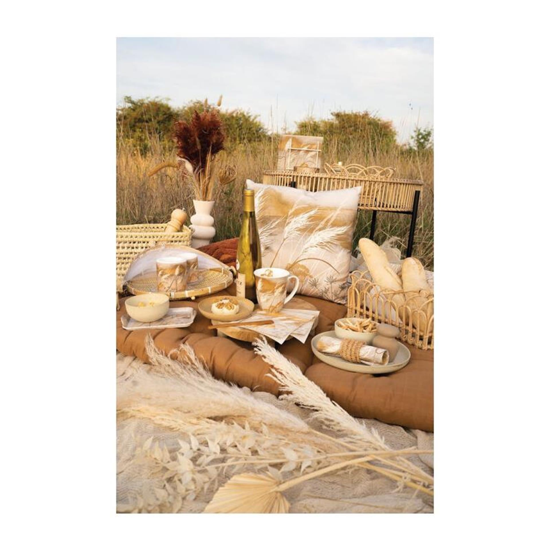 Chemin de table Ambiente agitant l'herbe