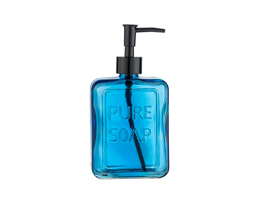 Wenko Soap Pump Glass Bleu 550 ml