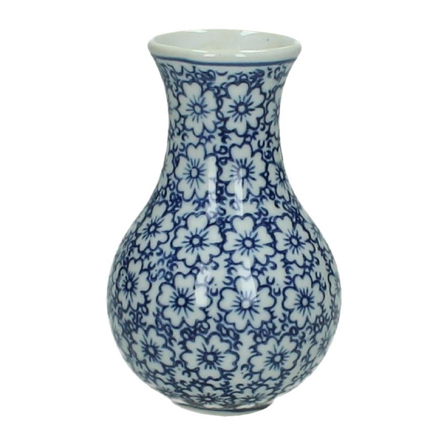Vase Kersten faïence bleu 13x7x7cm