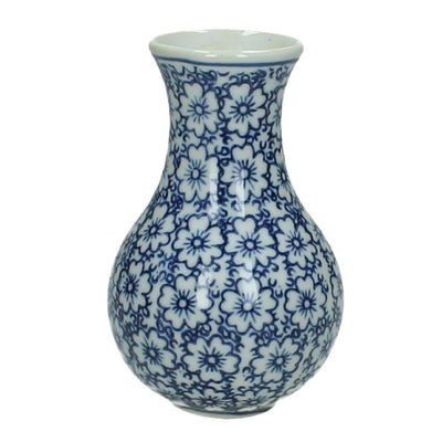 Vase Kersten faïence bleu 13x7x7cm