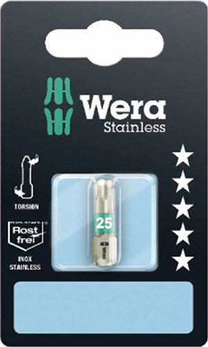 Wera 3867 1 ts sb embouts torx®, acier inoxydable, tx 25 x 25 mm - 1 pièce(s) - 05073623001