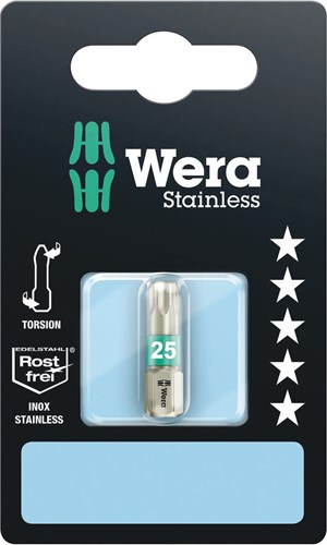 Wera 3867 1 ts sb embouts torx®, acier inoxydable, tx 25 x 25 mm - 1 pièce(s) - 05073623001