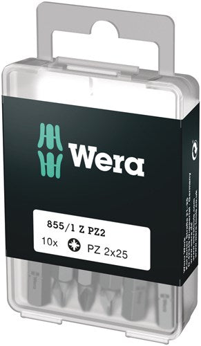 Wera 855 1 z bits pozidriv, pz 2 x 25 mm (boîte pro 10 bits) - 1 pièce(s) - 05072404001