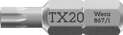Wera 867 1 embouts torx®, tx 20 x 25 mm - 1 pièce(s) - 05066487001