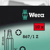Wera 867 1 z embouts torx®, tx 30 x 25 mm (boîte pro 10 embouts) - 1 pièce(s) - 05072411001