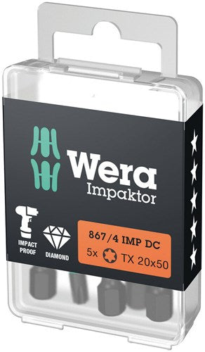 Imp wera 867 4 actionneur diamant DC embouts Torx® tx 20x50 05057664001