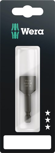Wera 869 Embout à douille 4 m, magnétique, 12,0 x 50 mm - 1 pièce(s) - 05073507001