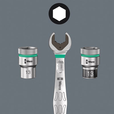 Wera 8740 b hf douille hexagonale zyklop avec 3 8 - entraînement avec fonction de maintien, 6,0 x 35 mm - 1 pièce(s) - 05003035001