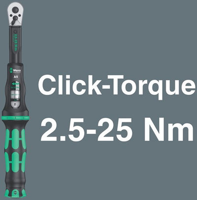 Touches de couple waa set click-torque 2.5-25 nm