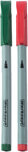 Werkzeyt marqueur permanent 1,6 mm rouge+vert - zyt24521