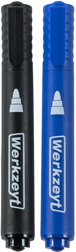 Werkzeyt marqueur permanent 3,3 mm noir+bleu - zyt24510