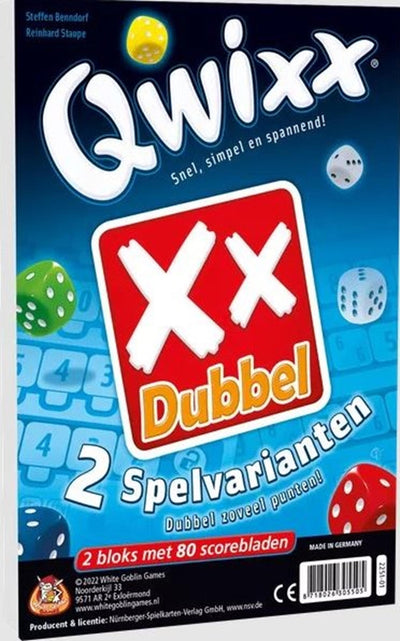 Jeux de gobelin blancs Qwixx Double Dice Game