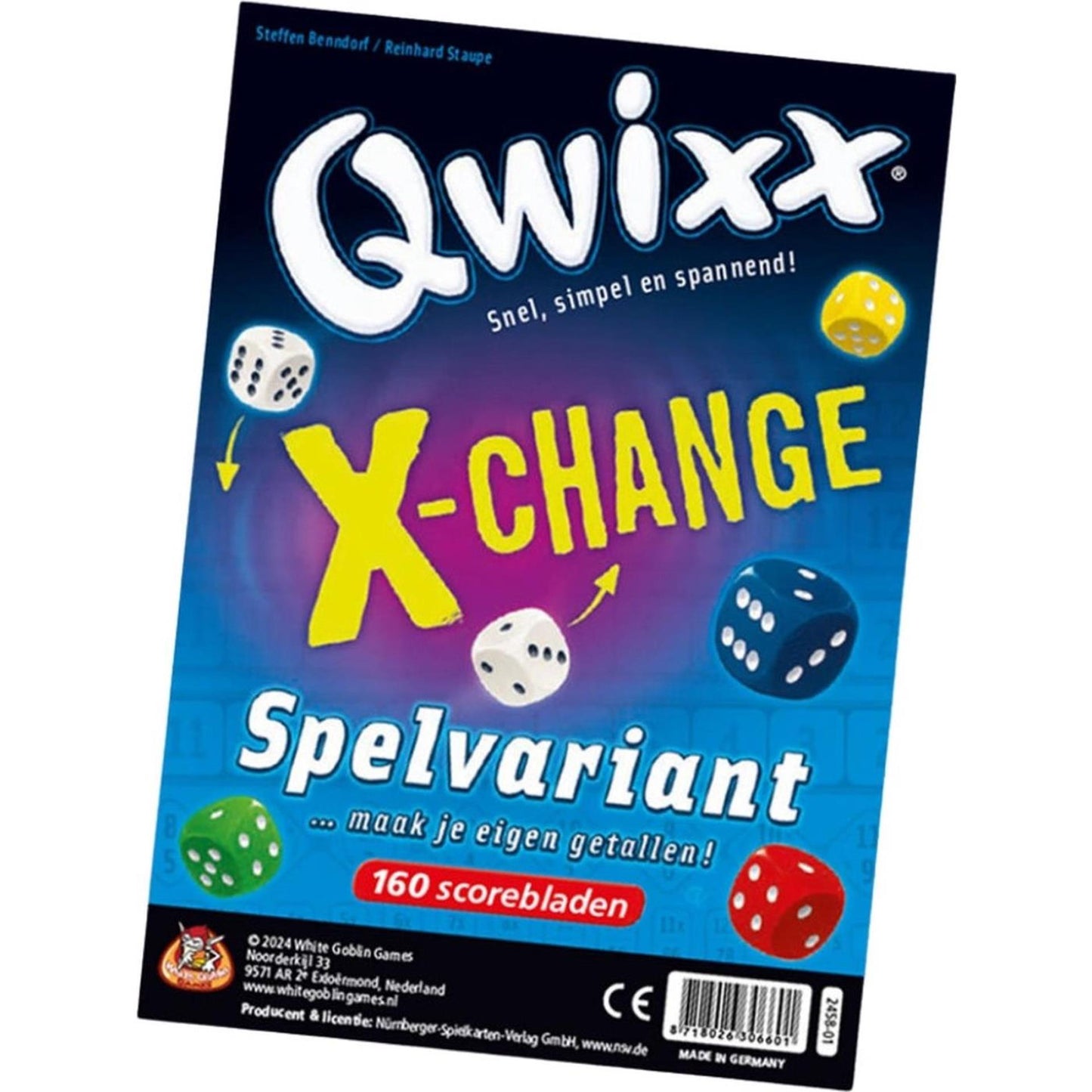 Jeux de gobelins blancs qwixx : x-change