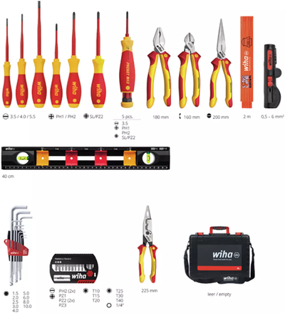 Wiha 46816 | boîte à outils xl 2 électrique | électricien | 41 pièces - 46816