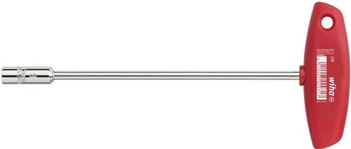 Clé à douille Wiha avec poignée en croix hexagonale nickelée brillante | 7x125mm - 968 - 00968