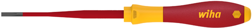 Tournevis Wiha | largeur de coupe 3,5 mm | longueur de la lame 100 mm | vde isolé | 1 pièce - 35446 - 35446