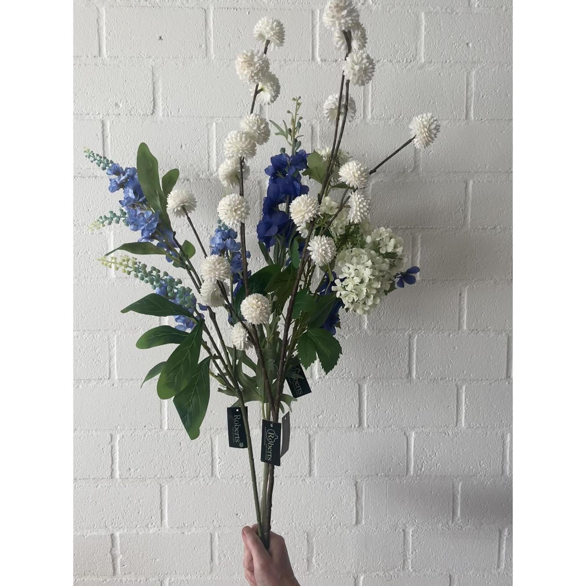 Roberts collection branche artificielle de lupin en gerbe 95cm bleu