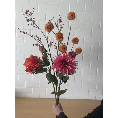 Roberts collection fleur artificielle pivoine spray 64cm orange