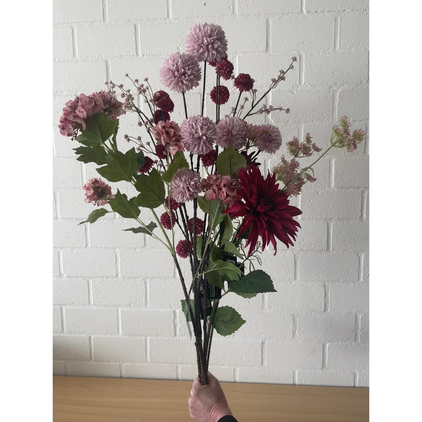 Collection de fleurs artificielles Roberts boule de neige real touch 85 cm mauve
