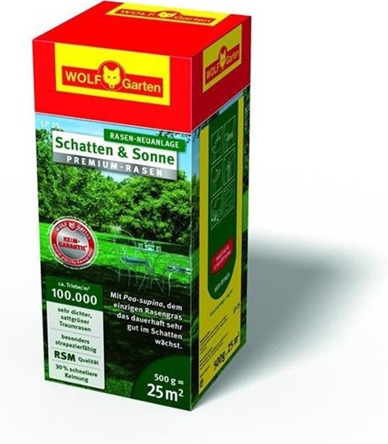 Wolf-Garten LP 25 Premium Lawn Shadow et Sun Grass Seeds