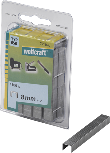 Agrafage à dos large Wolfcraft | tapez 050 | 8mm | 1500 pièces - 7011000