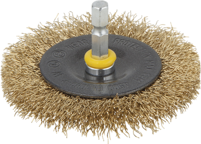 Brosse métallique Wolfcraft | laiton | Arbre à 6 côtés | ø75x10mm | 1 pièce - 2110000