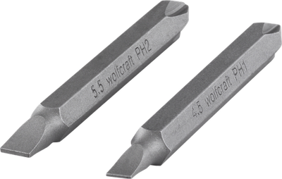 Mors doubles Wolfcraft | solide | emplacement pour ph | l65mm | 2 pièces - 2407000