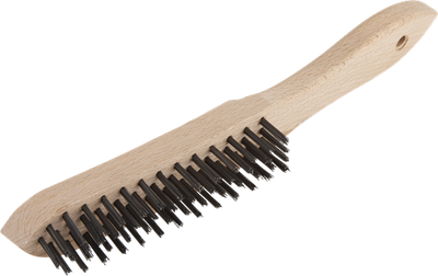 Brosse métallique à main Wolfcraft | acier | 4 rangées | 280 mm | 1 pièce - 2722000